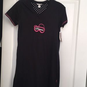 Rena’ Rove’ Sleep Shirt. Cap Sleeve. Black S/P